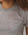 BASERANGE Classic Bamboo Fiber Bamboo Cotton Long Sleeve T-Shirt Collection Round Neck Bottoming Shirt France BAS-TOLS-BA-SU25-GREY MELANGE TOLS-BL-000